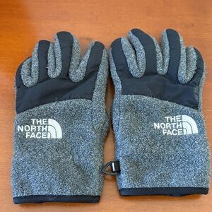 The North Face Black and Gray Fleece Gloves